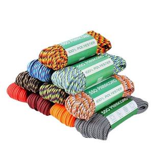 Cordon de parachute 550 série Dot, corde d'extérieur 100% polyester, 7 brins, 4 mm, <span class=keywords><strong>bracelet</strong></span> tressé, corde de 31 m, équipement d'extérieur EDC - Product Image 1