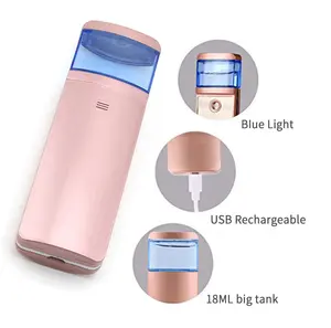 Uso 2024 di bellezza mira alla pelle e agli occhi per il viso Sauna pratico umidificatore a ioni Mini Nano nebulizzatore Nano spruzzatore Mini vaporizzatore per il viso