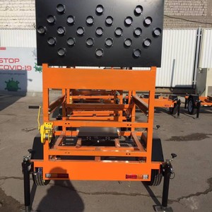 Solar Arrow Traffic Sign Trailer Q235 Frame IP65 Protection Reflective LED Display Ground <b>Mount</b> - Product Image 3