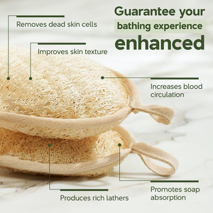 Confezione biodegradabile 100% Set spugna da bagno luffa a bagliore <span class=keywords><strong>verde</strong></span> a base vegetale per lavorazione artigianale - Product Image 5