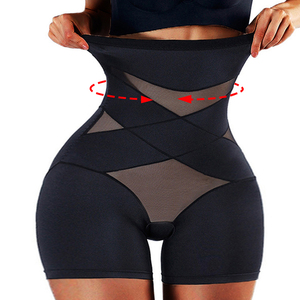 Culotte gainante ajustable taille haute pour sculpter le corps, rehausse les hanches, post-partum, en polyester anti-transparence - Product Image 2