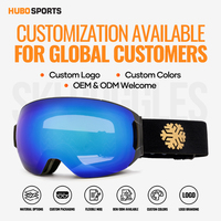 Ensemble de lunettes de ski et de snowboard sphériques HUBO haut de gamme personnalisées, verres en PC anti-buée, lentilles interchangeables magnétiques pour hommes, femmes, adultes