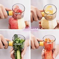 Multifunctionele wortelen-komkommer-fruit-aardappel-wortelschiller groenteschillers met opvangbak