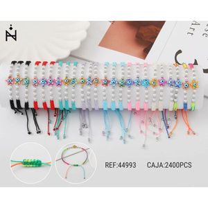 Bracciale a tubo con perline, regolabile, colorato, gioiello alla moda, regalo per donne e ragazze - Product Image 1