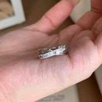 Bague double YW pour femme, inaltérable, en cuivre, motif géométrique, pour l'index
