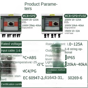Caja Combinadora Solar ZIXI DC1000V de Material ABS, Distribución Solar de Una, Dos, Tres o Cuatro Entradas/Salidas para Sistemas de Energía - Product Image 3