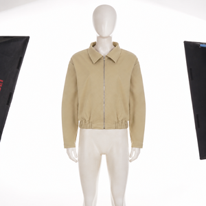 Veste courte pour femmes, col rabattu, fermeture éclair, manches longues, coupe ample, décontractée, ourlet élastique, streetwear Y2K - Product Image 6