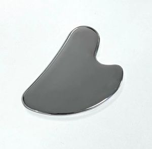 Herramientas de masaje facial de acero inoxidable con logotipo personalizado de metal gua sha. - Product Image 1