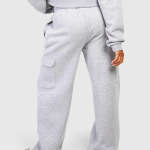 Custom Logo Winter <b>Plus</b> <b>Size</b> Casual Breathable Windproof Solid Polyester/Cotton <b>Women's</b> Oversized Cropped Hooded <b>Tracksuits</b> - Product Image 4