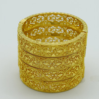 Brazalete de Moda, Chapado en Oro de 24k, Estilo Indio Dubai, para Mujer, Nuevo, Joyería, Regalo para Banquete o Fiesta