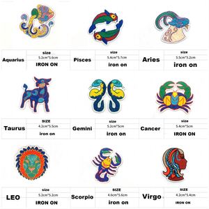 New Computer Embroidery Iron on Twelve Constellations Theme Patch for Kids Clothes Hat Notebook Decoration - Product Image 2