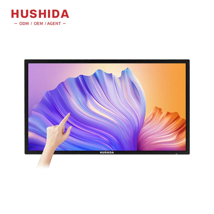 HUSHIDA Display Nirkabel Layar Sentuh, Layar Sentuh Sistem Android IPS LCD FHD 55 Inci