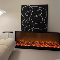 Cheminée électrique encastrée murale de style européen, décorative, avec télécommande, pour hôtel, 42, 50, 60, 65, 72 pouces