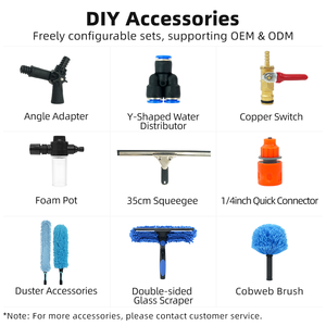 Brosse de <span class=keywords><strong>nettoyage</strong></span> extensible à alimentation en eau pour le <span class=keywords><strong>nettoyage</strong></span> des panneaux solaires, des toits et des fenêtres - Product Image 5