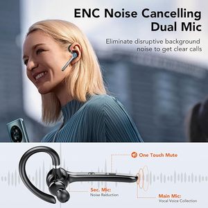 Factory Wholesale Wireless <strong>Earbud</strong> Single In-ear Wireless <strong>Bluetooth</strong> Office Headphones <strong>Bluetooth</strong> Earphone QCC3020 for <strong>PC</strong> - Product Image 3