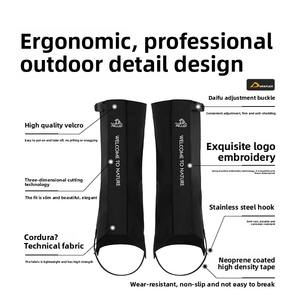 Pelliot Guêtres de <span class=keywords><strong>randonnée</strong></span> légères et durables en Cordura Couvre-chaussures de neige d'extérieur pour hommes et femmes Équipement d'escalade imperméable et résistant au sable - Product Image 2