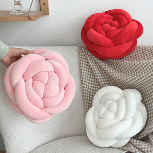 หมอนอิงถักมือสไตล์ La Almohada สีพื้น ลายปม ขนาด 28*28 ซม. สำหรับตกแต่งโซฟา เตียง หรือหน้าต่างบานใหญ่ - Product Image 4