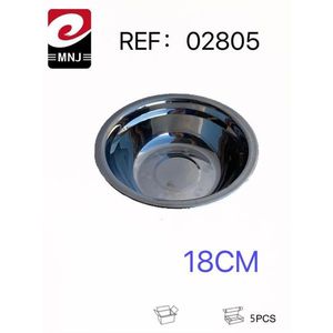 MNJ Stainless Steel Bowl 18Cm For Kitchen Use 5Pcs - Product Image 3
