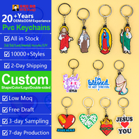 Llavero de PVC 2D con Diseño de Festival Cristiano, Moldeado por Inyección Personalizado para Regalos Promocionales de Pascua, Navidad y Días Festivos Religiosos