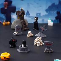 Figurine en résine de petite momie squelette, thème Halloween, style 'Rising Dead' d'horreur, classique et créative, pour décoration festive de table et de bureau à la maison