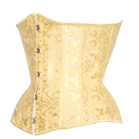 Corsé Moldeador de Cuerpo con Varillas, Estilo Vintage, Jacquard con Encaje, para Mujer, Faja Reductora de Cintura