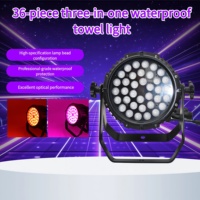 Ensemble de 36 lumières de scène plates en aluminium moulé sous pression, étanches, trois en un, LED, pour discothèque, mariage, DJ, fête