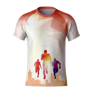 Camiseta de Maratón Personalizada OEM, Sublimada, Casual, de Secado Rápido, Ecológica, Ligera, de Poliéster, con Impresión de Logotipos Personalizados, Publicitaria - Product Image 5