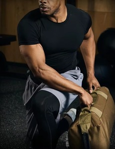 OEM Polyester <strong>Compression</strong> T Shirt <strong>Custom</strong> Printed Sports T Shirt Blank Tight <strong>Custom</strong> <strong>Compression</strong> GYM Shirt T-shirt Men - Product Image 3