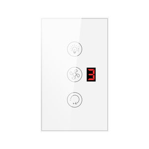 Interruttore del ventilatore da soffitto in vetro manomesso intelligente WIFI Standard US/AU - Product Image 2