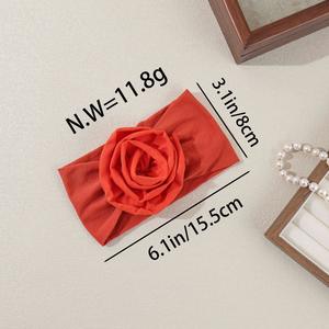 प्यारे बच्चे लड़की बच्चों के लिए रंगीन नायलॉन फूल लोचदार हेयर हेडबैंड थोक कपड़े पुष्प बाल सहायक उपकरण - Product Image 2