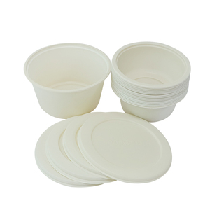 Precio de fábrica Take Away Desechable Microondas Seguro 300ml Biodegradable Tazón de almidón de maíz Recipiente de comida con tapa - Product Image 6