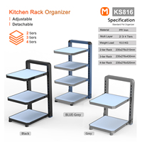 Comptoir de cuisine et armoire Organisation Pot de rangement Couvercle Rack de rangement Pot Rack Organisateurs Réglable