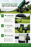 Eswing Chariot de Golf Électrique Pliant en Aluminium Léger, Mini Scooter de Poussée Pliable à Vendre