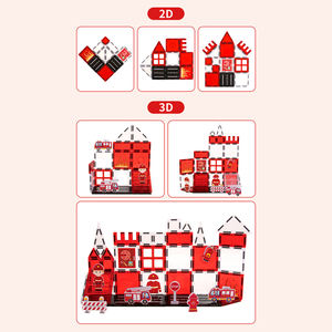 Série de protection incendie 32 pièces Briques de construction éducatives DIY Tuiles magnétiques 2D/3D Jouet Blocs d'assemblage pour enfants - Product Image 5