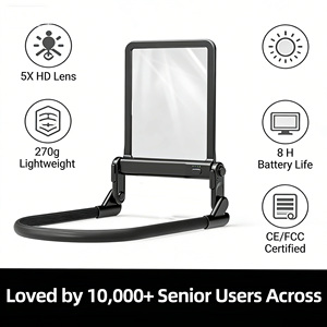 Lupa de Cuello Ajustable con Múltiples Lentes, Recargable por USB, con Luz LED, Manos Libres, para Reparación de Joyas, Luz Nocturna - Product Image 5
