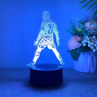 Veilleuse LED 3D moderne créative, mini veilleuse visuelle d'ambiance avec logo de club de football, à brancher, pour maison intelligente et salon
