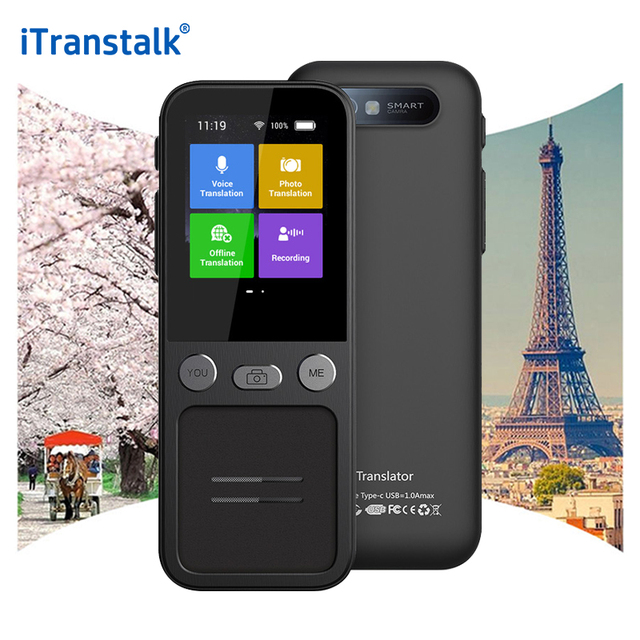 Itranstalk Smart Instant Voice Translator Support 137 Multi-language Online Photo Recording Offline Translate Devices