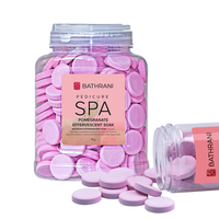 BATHRANI Comprimés Effervescents Rose pour Bain de Pieds aux Herbes, Soin Pédicure, Certifié GMP, 1KG, Parfum Intense, Spa, Vente en Gros, Beauté