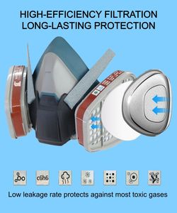 Industrieller Atemschutz 6502 Wiederverwendbar - Schutzmaske für Malerarbeiten, Schleifen und Reinigung - Product Image 2