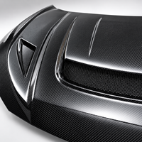 Capot en fibre de carbone style VARI VRS compatible avec Honda Civic X 10e génération 2016-2019, tissage sergé