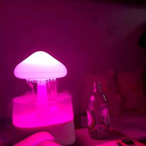 Original Factory Offer Scent Oil Aroma Diffuser Wood Grain Commercial Rain Cloud Humidifier Water Drip with 7 Colors Night <b>Light</b> - Product Image 6