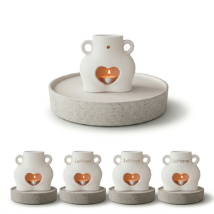 Brûleur d'encens en céramique en forme de corps, diffuseur de cire parfumée pour l'aromathérapie domestique et la décoration quotidienne de la maison - Product Image 4