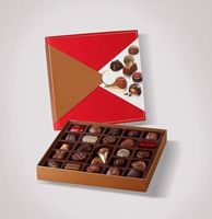 Boîte cadeau en carton rigide pour chocolat, biodégradable, écologique, de luxe, avec lamination brillante, feuille d'or, taille personnalisée