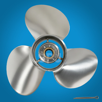 Hélice de moteur hors-bord à 3 pales 14,5*15 L Rotation 58133-ZY3-B15AH Hélice marine en acier inoxydable