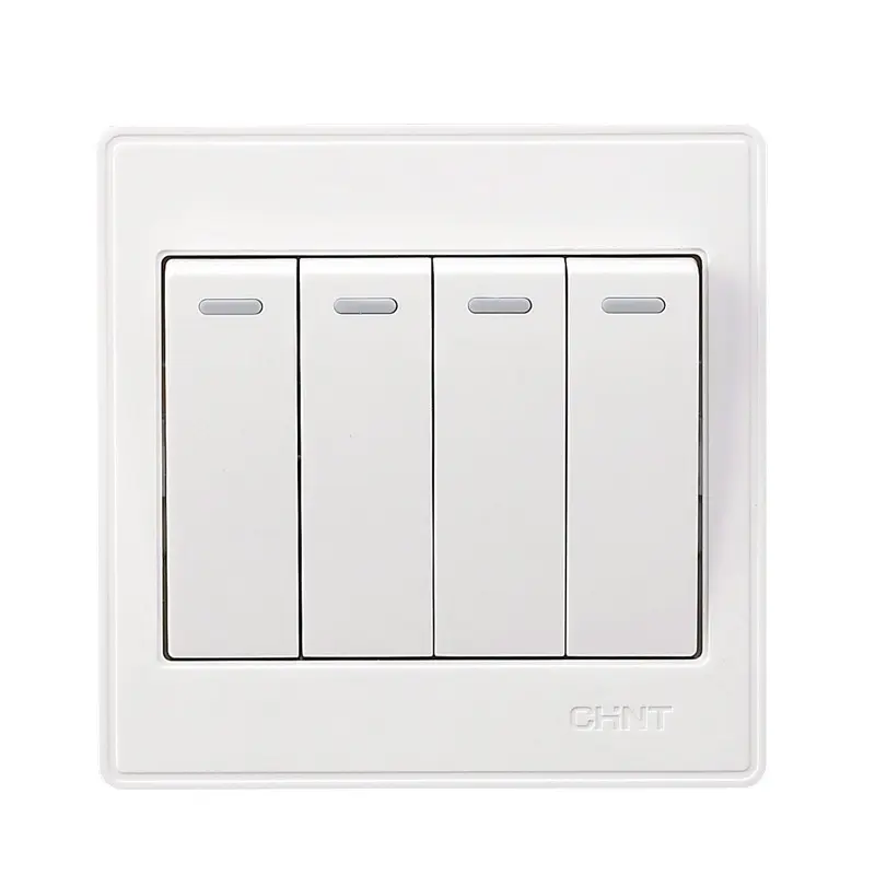 Chint socket NEW7E 86 switch socket flat square specifications complete in white