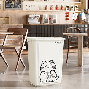 سلة مهملات بلاستيكية بدواسة قدم للمطبخ الخارجي سعة 20 لتر من YYN، حاوية نفايات قابلة لإعادة التدوير للمكتب - Product Image 4