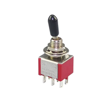 Interrupteur à bascule électrique DPDT marche/arrêt, 6 broches, 2 voies, 3A 5A AC 125V 250V pour applications multiples sur équipements et appareils