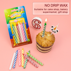 Hot Selling Spiral Stick Birthday <strong>Candles</strong> In 3 <strong>Colors</strong> 6 Pieces Per Pack For Parties - Product Image 4