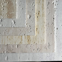 Roman Bluestone Carreaux de pierre flexibles en argile modifiée en travertin de couleur 3D pour murs et plafonds multi-surfaces