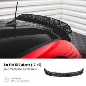 Alerón Trasero de Fibra de Carbono Real Forjado, Estilo Deportivo, Accesorio para Automóvil <span class=keywords><strong>Fiat</strong></span> <span class=keywords><strong>500</strong></span>/<span class=keywords><strong>Abarth</strong></span> 2012-2019, Accesorios Exteriores Negros - Product Image 6